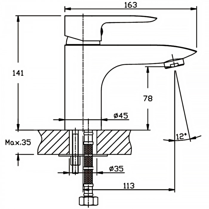 Змішувач для умивальника Haiba Columbia 001 (HB0038)