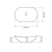 Умывальник (раковина) VBI TURIN MARBLE BLACK GLOSSY накладной