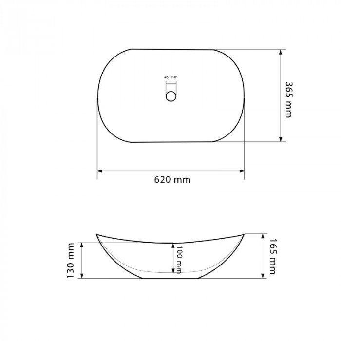 Умивальник (раковина) VBI TURIN MARBLE BLACK GLOSSY накладний