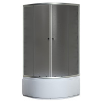 Душова кабіна з високим піддоном Mixxus PLAIN SCT01-90x90x195-GR SATIN сіре тоноване скло 4мм (MI6895)