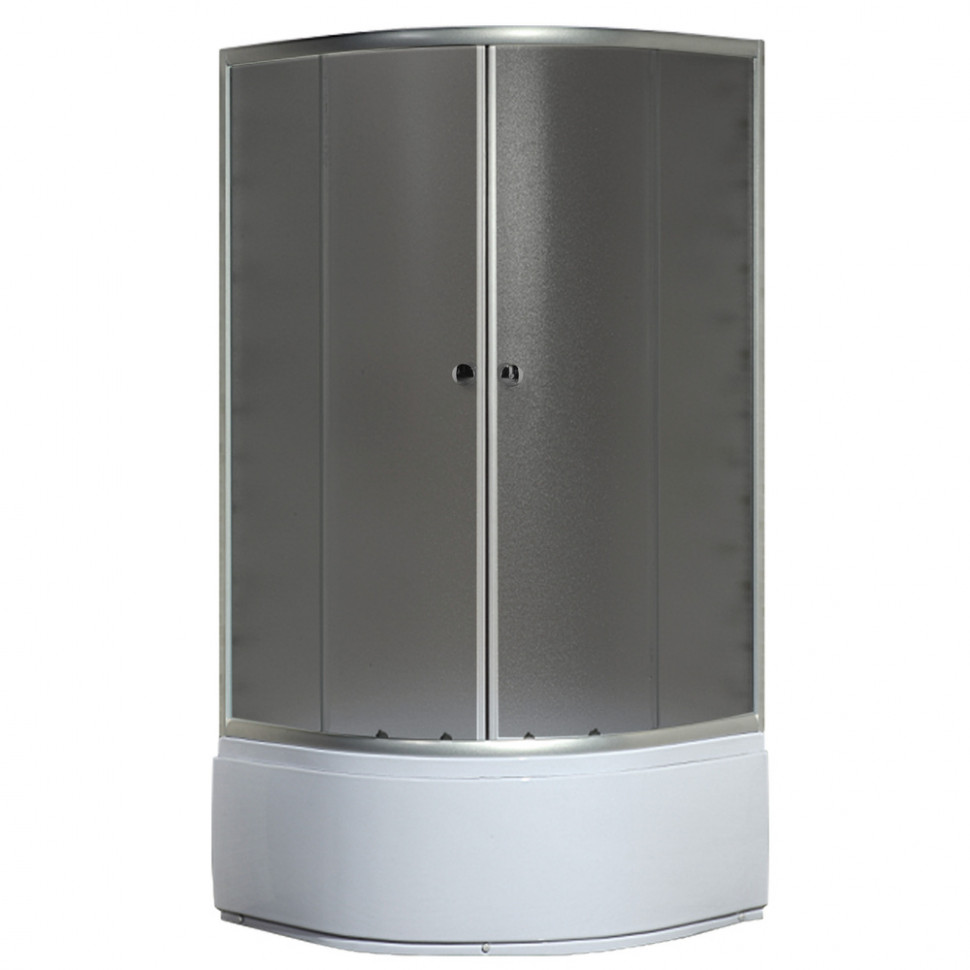 Душова кабіна з високим піддоном Mixxus PLAIN SCT01-90x90x195-GR SATIN сіре тоноване скло 4мм (MI6895)