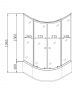 Душова кабіна з високим піддоном Mixxus PLAIN SCT01-90x90x195-GR SATIN сіре тоноване скло 4мм (MI6895)