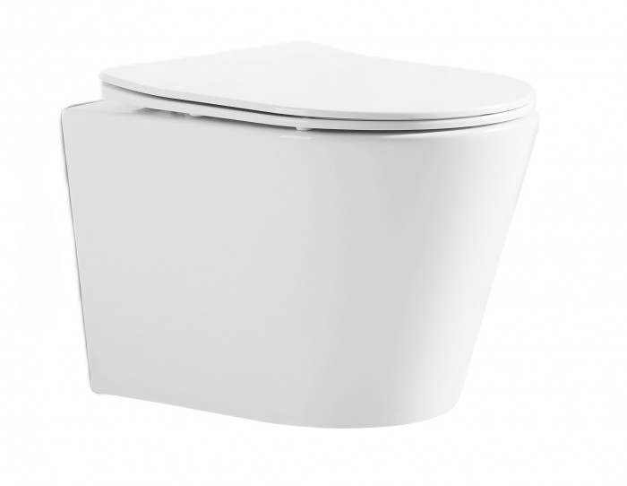 Унітаз підвісний Mixxus BEVEL-0302-R 520x360x365mm, система змиву RIMLESS (MI6709)