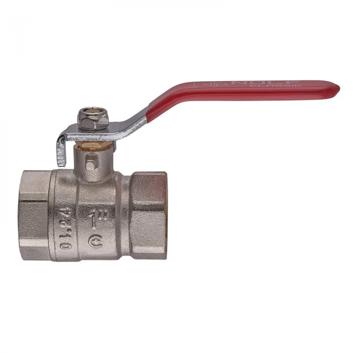 Кран кульовий Nolf classic NFC.611-10-1" FF ГГВ, ручка "важіль" червона (NF3146)