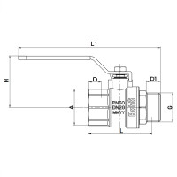 Кран кульовий Roho R201-100B - 1" (RO0097)