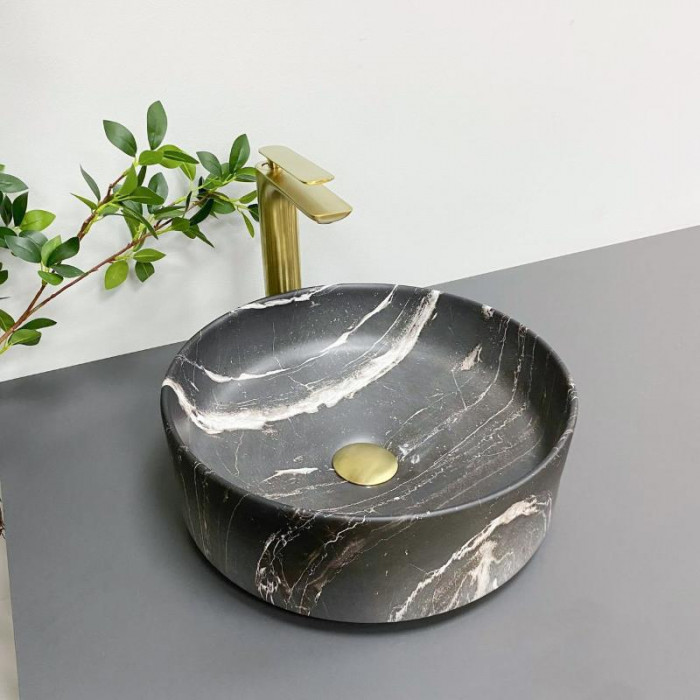 Умивальник (раковина) VBI PRATO BLACK ONYX MATT накладний