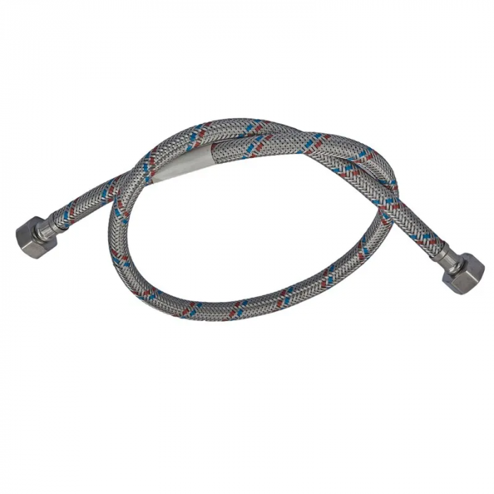 Гнучкий шланг для підключення води гайка 1/2'' - гайка 1/2'' (100 см) Zerix (ZX1554)