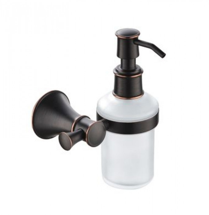 Дозатор для рідкого мила Imprese PODZIMA LEDOVE настінний скло, матове/тримач тосканська бронза ZMK02170831