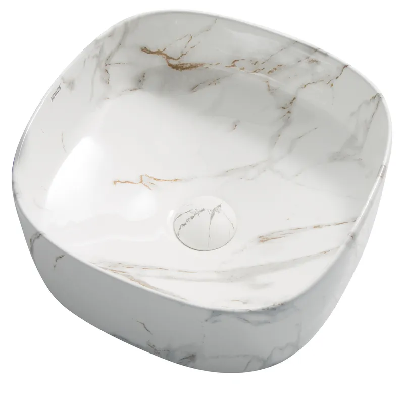 Раковина накладна MIXXUS PREMIUM DIVERSE-0104 MARBLE 370х370х135mm (MP6537)