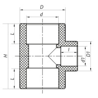 Трійник редукційний 90x63x90 PPR Koer K0225.PRO (KP2590)