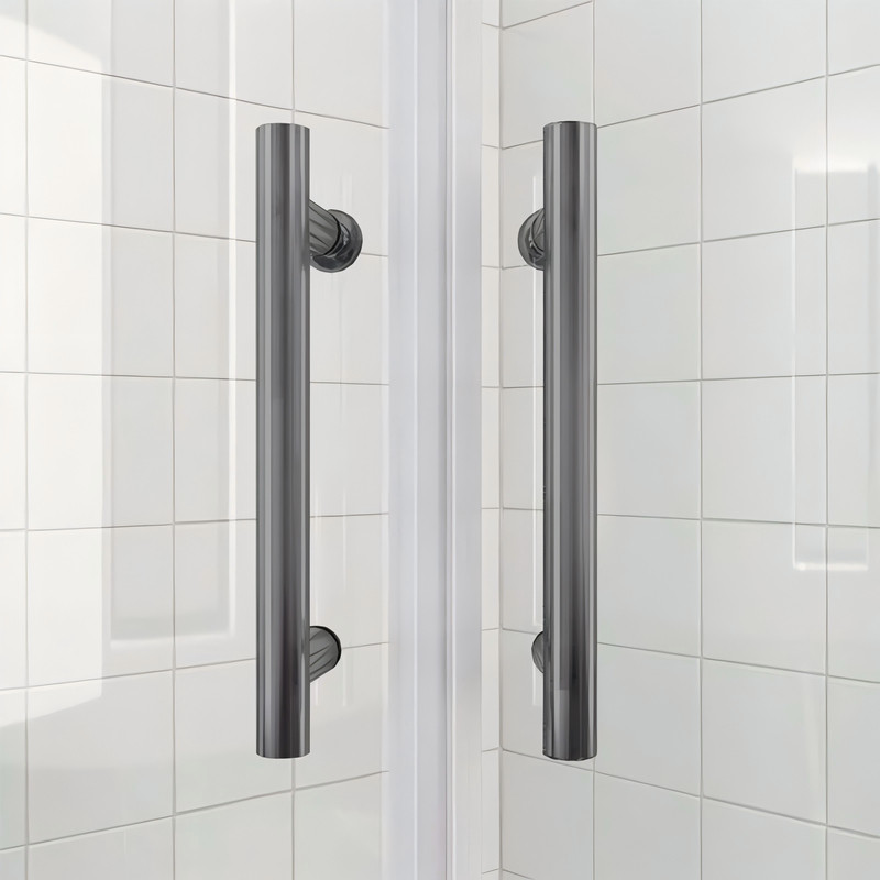 Душова кабіна без піддону Koer SR SC04-90x90x195-TR-07 прозоре скло Easy Clean 5мм, графіт (KR5362)