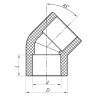 Кут 45 40 PPR KOER K0016.PRO (KP0020)