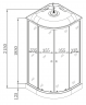Бокс душовий без гідромасажу Mixxus STRONG SB02-90x90x215-FB SATIN з низьким піддоном (MI6886)