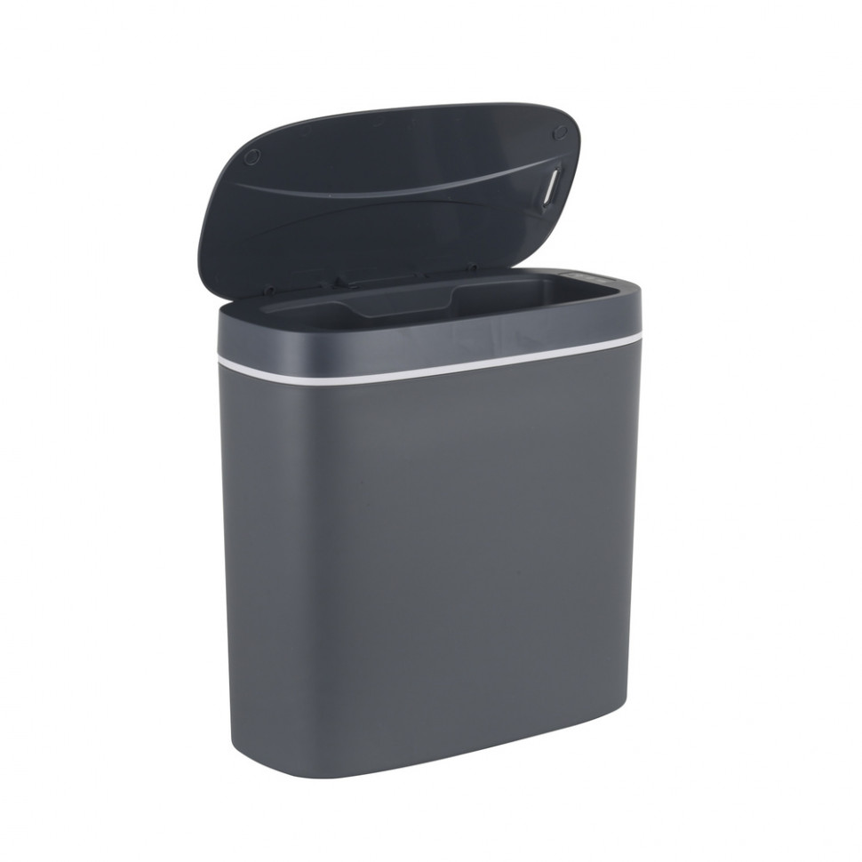 Відро для сміття сенсорне овальне Mixxus Flat-TC0109 Graphite 9 л колір графіт (MI7075)