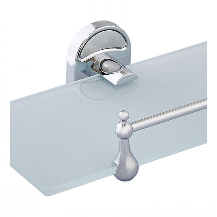 Полиця з обмежувачем (скло) Zerix AFB-0107 (ZX5042)