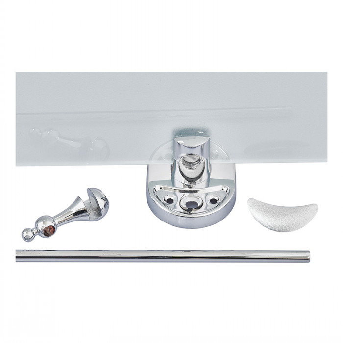 Полиця з обмежувачем (скло) Zerix AFB-0107 (ZX5042)