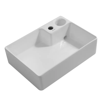 Раковина накладна Mixxus Premium STYLE-0201 520х375х140mm з донним клапаном та отвором під змішувач (MP6511)