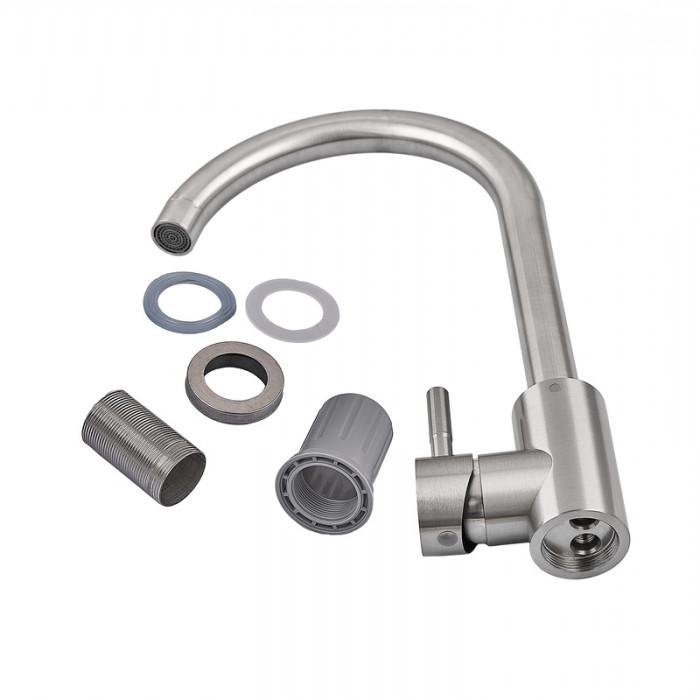 Змішувач для кухні Armata SUS-011(N) з нерж. сталі (без підведення)  (CH6485)