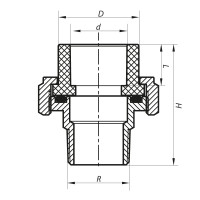 Згін-американка ЗР 63x2M PPR Koer K0140.PRO (KP0176)