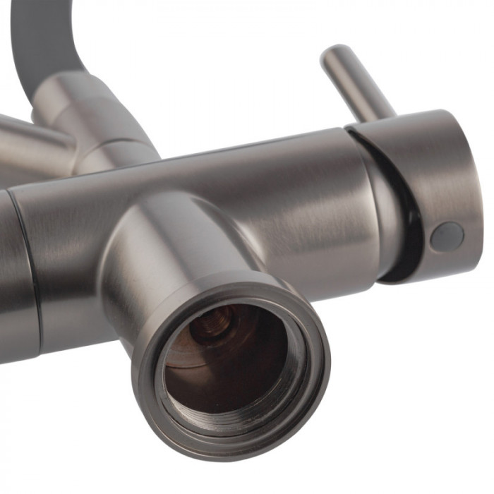 Кухонний змішувач з силік. виливом і вих. для питної води KOER KB-72006-07 (KR3382)