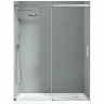 Двері у нішу розсувні KOER SR SD02-120x200-TR-01 прозоре скло EASY CLEAN 8мм хром (KR5384)
