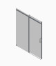 Двері у нішу розсувні KOER SR SD02-120x200-TR-01 прозоре скло EASY CLEAN 8мм хром (KR5384)