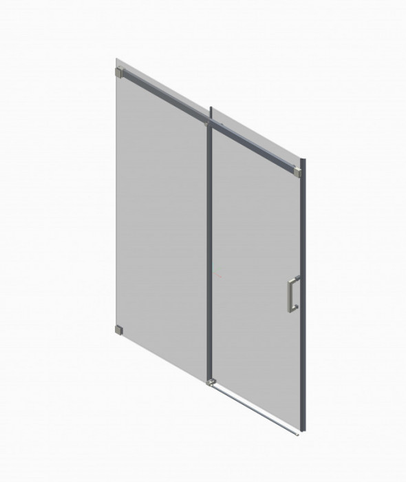 Двері в нішу Koer SR SD02-120x200-TR-01 прозоре скло Easy Clean 8мм, хром (KR5384)