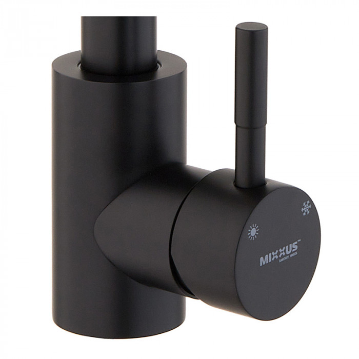Кухонний змішувач із чорним силіконовим виливом Mixxus SEO-011 (MI6017)