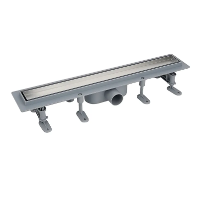 Душовий трап Mixxus DRAIN-06-40 з пластиковою основою і накладкою із нерж. сталі SUS304 70x400мм (MI6521)