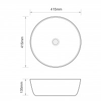 Раковина накладна MIXXUS PREMIUM ELLIPSE-0101 415х415х135mm (MP6531)