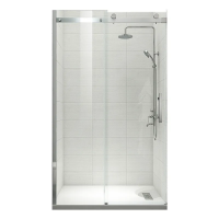 Двері у нішу розсувні KOER SR SD01-120x200-TR-01 прозоре скло EASY CLEAN 8мм хром (KR5376)