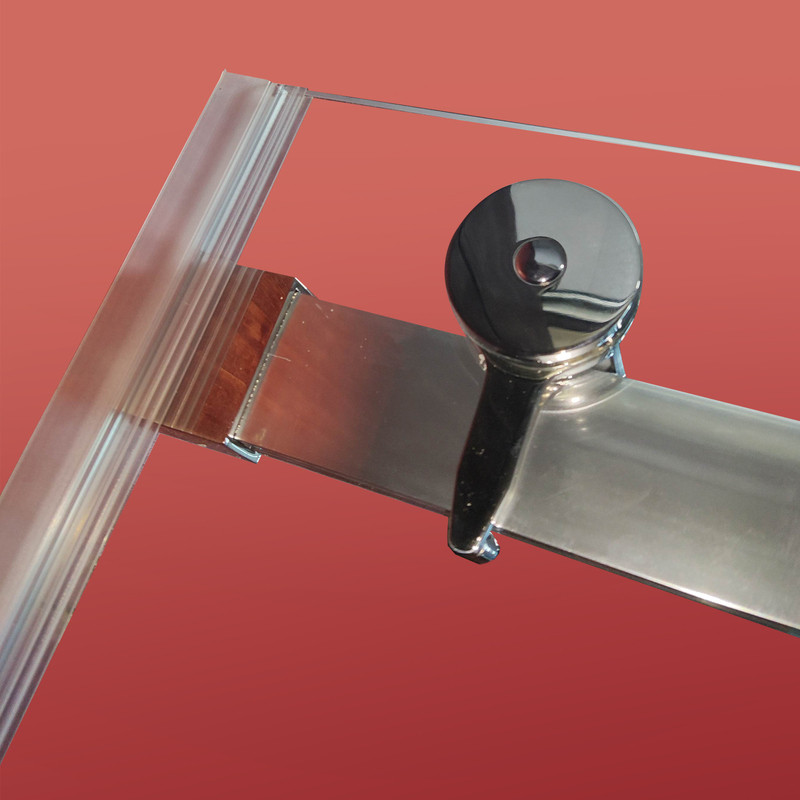 Двері у нішу розсувні KOER SR SD01-120x200-TR-01 прозоре скло EASY CLEAN 8мм хром (KR5376)