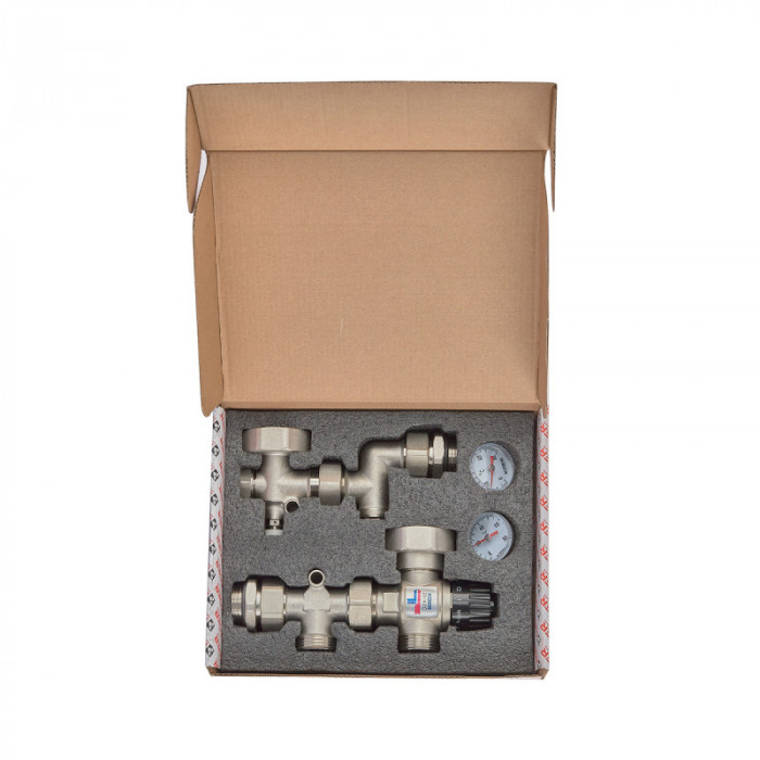 Змішувальний вузол Koer KR.2022 - 1" (з термостатичним змішувальним клапаном 20-43°C) (KR5469)