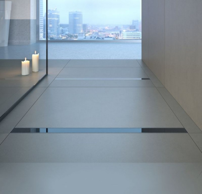 Лінійний душовий трап Virgo Black 80