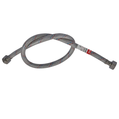 Гнучкий шланг для підключення води гайка 1/2'' - гайка 1/2'' (120 см) (силик. оболонка) Zerix (ZX3013)