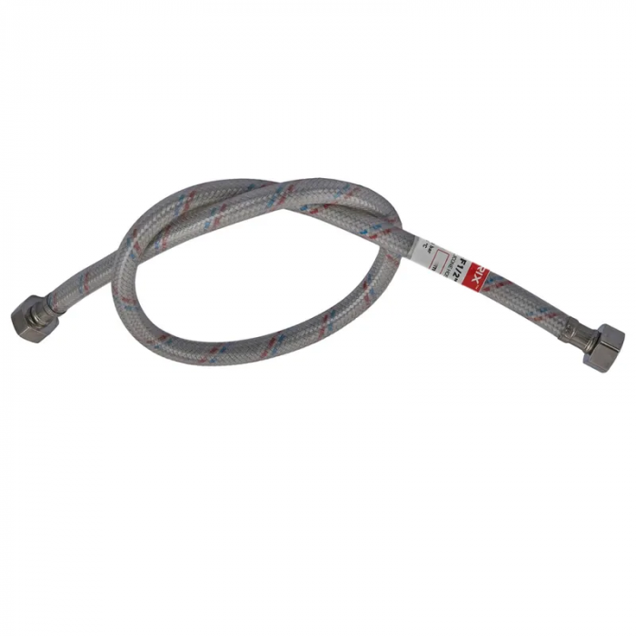 Гнучкий шланг для підключення води гайка 1/2'' - гайка 1/2'' (120 см) (силик. оболонка) Zerix (ZX3013)