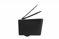 Унітаз підвісний Mixxus Premium Quadro-0302-R Black 530x360x365mm, система змиву RIMLESS (MP6455)