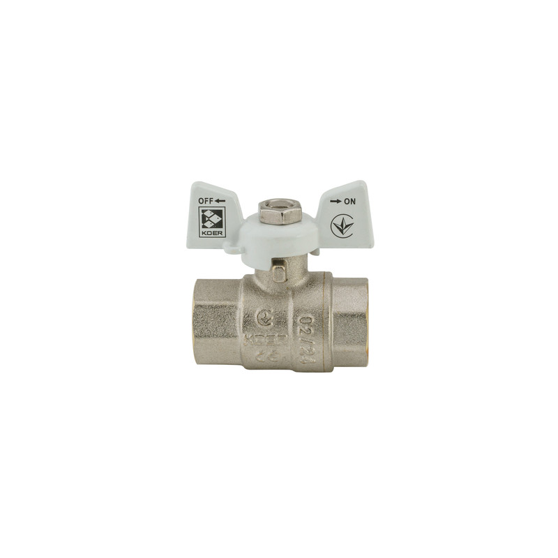 Кран кульовий KOER 1/2" ГГМ (KR.217.W) білий (KR0177)