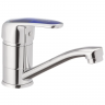 Змішувач для умивальника HAIBA MAGIC 555 (15 см) з синьою ручкою (HB0672)