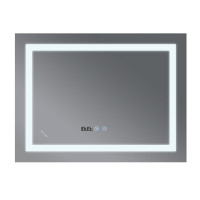 Дзеркало MIXXUS WARM MR02-100x70 з LED Touch, Anti-fog, димером, рег. яскравості, годинником (MI6002)