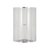Душова кабіна без піддону Mixxus PLAIN SC01-90x90x185-TR CHROME прозоре скло 4мм (MI6899)