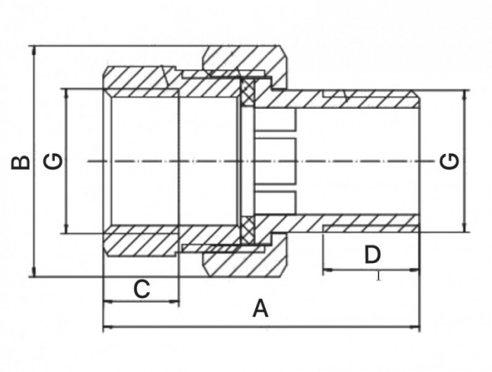 Згін американка прямий Europroduct EP.0421 - 3/4" (EP6054)