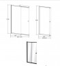 Шторка для ванни BESCO Easy Slide Black-2S 100x150