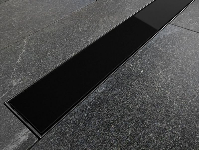 Лінійний душовий трап Virgo Black 70
