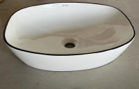 Раковина накладна MIXXUS PREMIUM DIVERSE-0109 EDGE BLACK 500х380х140mm (MP6549)