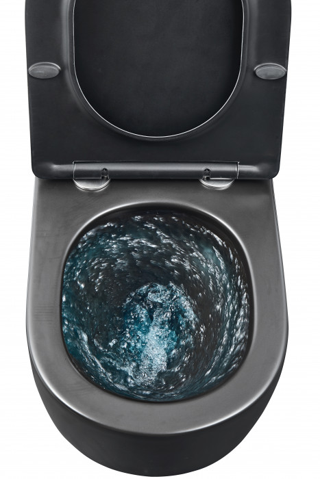 Унітаз підвісний Mixxus Premium BEVEL-0301-T3 BLACK 515х355х365mm, система змиву TORNADO 3.0 (MP6595)