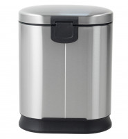 Відро для сміття з плавним закриттям овальне Mixxus Premium Strong-TC0120 SS Color 20л колір наржавійка (MI7081)