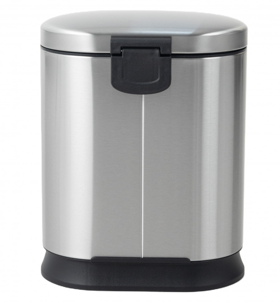 Відро для сміття з плавним закриттям овальне MIXXUS PREMIUM STRONG-TC0120 SS COLOR 20л (колір нержавійка) (MI7081)