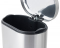 Відро для сміття з плавним закриттям овальне MIXXUS PREMIUM STRONG-TC0120 SS COLOR 20л (колір нержавійка) (MI7081)