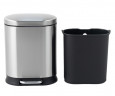 Відро для сміття з плавним закриттям овальне MIXXUS PREMIUM STRONG-TC0120 SS COLOR 20л (колір нержавійка) (MI7081)